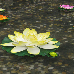 Gros 4pcs Artificielle <span class=keywords><strong>Aquarium</strong></span> Étang <span class=keywords><strong>de</strong></span> <span class=keywords><strong>Jardin</strong></span> Flottant Lotus Décoration Fleur - Product Image 5