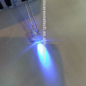 5mm UV LED 365nm 真正的紫外线LED 25度视角 2000-3000mcd 亮度批发 - Product Image 3