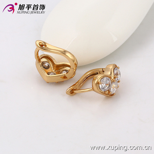 21137 nueva llegada elegante joyería de las mujeres estilo irlandés en forma de corazón pendientes del aro de <span class=keywords><strong>la</strong></span> piedra preciosa - Product Image 3