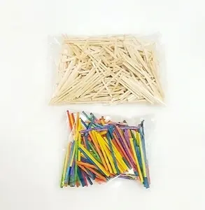 Houten kleur match sticks voor kids DIY handvat craft kit