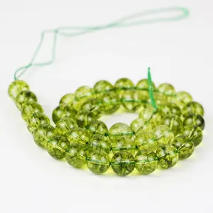 LS-S742 de moda cuentas de piedras preciosas naturales verde oliva suelta exquisito granos DIY buena suerte cuentas de joyería al por mayor