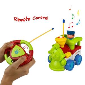 RC auto giocattolo: telecomando <span class=keywords><strong>Finger</strong></span> <span class=keywords><strong>Car</strong></span> con musica e luci lampeggianti, cartone animato treno da corsa per bambini 3-6 anni - Product Image 3