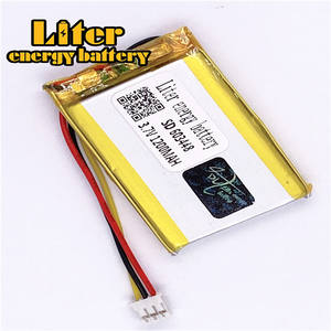 Stecker <span class=keywords><strong>2</strong></span>,0-3 P 3,7 V 603448 1200 mah Wiederaufladbare lipo batterie solar li ionen polymer lithium-batterie mit PCM - Product Image 1