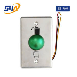 Bouton de sortie en acier inoxydable à tête verte pour contrôle d'accès - Product Image 3