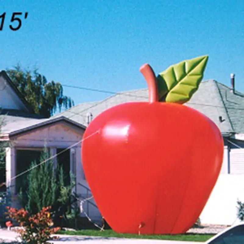 Außen dekoration aufblasbare obst 15' hohe riesigen roten aufblasbaren apple ballon