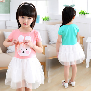 Bambini Bambini <span class=keywords><strong>Coniglio</strong></span> Pizzo Abito Nuovo Modello Del Partito For Fat Girls - Product Image 2
