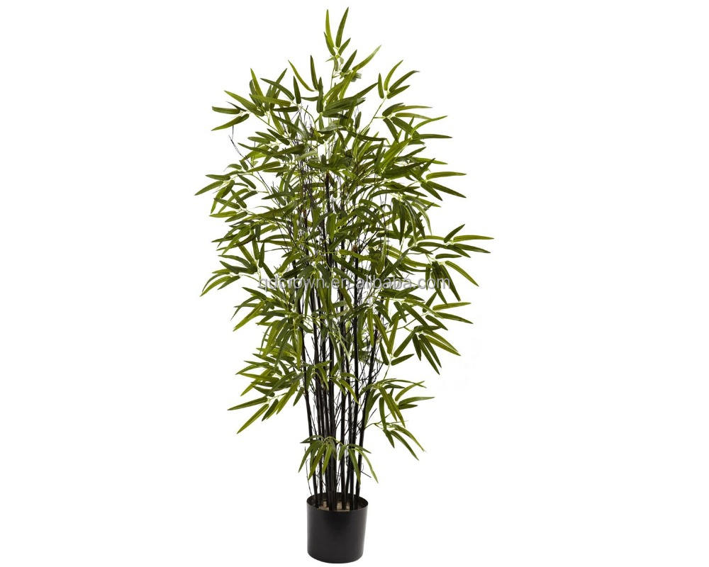 Natural Looking Plant Lucky Artificial Stick Wall Screen Pole Palm Leaf Bamboo Plant