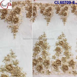 <strong>Top</strong> One <strong>Peach</strong> 3D Lace Fabric Haute Couture Fabric CL60709 Wedding Dress Bridal Gown Lace Fabric - Product Image 2