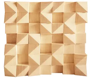 Paulownia Wood Acoustic Diffuser - Wooden Acoustic Diffusion Panel - 60 x  60 cm