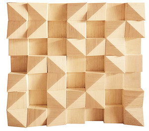 Paulownia Wood Acoustic Diffuser - Wooden Acoustic Diffusion Panel - 60 x  60 cm