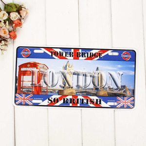 Placa Decorativa para Bicicleta, Diseño de Placa de Matrícula, Placa Metálica <span class=keywords><strong>Retro</strong></span> - Product Image 4