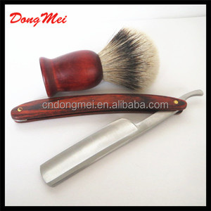 Manche en bois <span class=keywords><strong>blaireau</strong></span> ensemble, couteau <span class=keywords><strong>de</strong></span> <span class=keywords><strong>barbier</strong></span> et <span class=keywords><strong>blaireau</strong></span> - Product Image 5