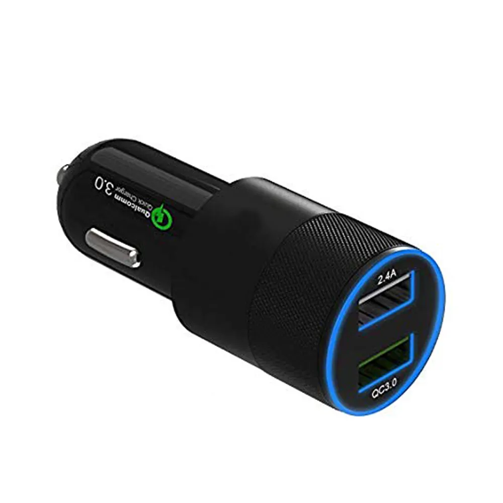 Amazon sıcak satış araba şarjı çift USB şarj portu araba şarjı için cep telefonu kablosuz şarj braketi akıllı cihaz kullanımı