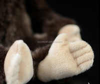 Jouet gorille moekey noir en peluche réaliste/animaux de zoo singe personnalisé jouets en peluche gorille orang-outan personnalisés bon marché