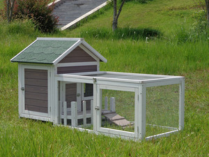 Cage de clapier à lapin en bois d'asphalte imperméable à motif solide - Product Image 6