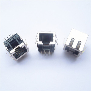 RJ45 Connecteur 10P8C EMI Ultra-mince Ultra-Faible Profil Type Étiquette-Vers Le Bas Ind Temp - Product Image 2