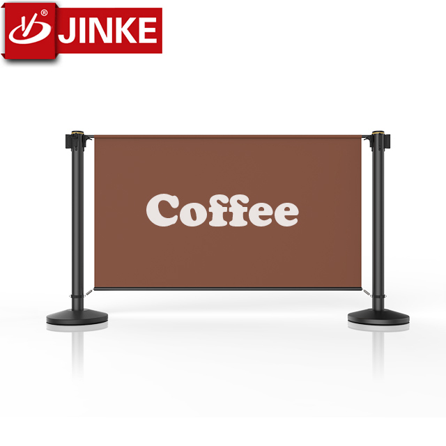 Наружный барьер Stanchion с рекламным баннером, продажа барьера для кафе