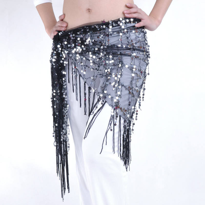Sequin Triangle Belly Dance Gauze Kerchief/hip Scarf