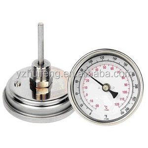Termómetro Industrial Bimetálico HF Totalmente <span class=keywords><strong>de</strong></span> Acero Inoxidable, 0-250 <span class=keywords><strong>Grados</strong></span> <span class=keywords><strong>Fahrenheit</strong></span>/<span class=keywords><strong>Celsius</strong></span>, Conexión Trasera - Product Image 1