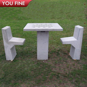 Decorazione <span class=keywords><strong>Pietra</strong></span> All'aperto Tavolo Da Scacchi per il <span class=keywords><strong>Giardino</strong></span>