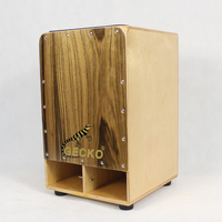 Gecko CD01 Cajon Box Drum Super Deep Bass Double Sound Holes Woofer Beat Box Zebrawood Birch Body Jumbo Bass Cajon Box Drum