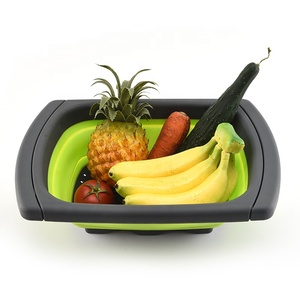 Égouttoir pliable sur évier avec poignées extensibles, panier égouttoir <span class=keywords><strong>rétractable</strong></span> pour cuisine - Product Image 2
