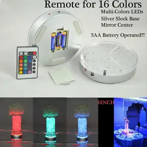 Led nargile standı, 6 inç led ışık tabanı, çok renkli