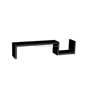 2025 phổ biến nổi tường kệ gỗ hiện đại cong trang trí tường kệ - Product Image 1