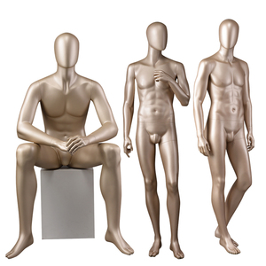Maniquí masculino abstracto usado culturismo muscular culturismo moda dorada - Product Image 1