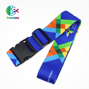 Phong Cách Mới Tùy Chỉnh Truyền Nhiệt In Logo Hành Lý Dây Đai Vành Đai Bán Buôn Với Nhựa Khóa Vải Nhà Sản Xuất CSX-0384 100Pcs - Product Image 3