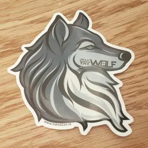 Chất Lượng Cao Wolf Glossy Tráng Vinyl Stickers Decals Không Thấm Nước Sticker Giấy Tùy Chỉnh Die Cut Sticker Trung Quốc