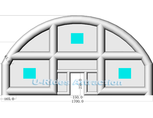 Lona de PVC blanca de alta calidad, tienda de tenis inflable sellada con aire, Club de fútbol, uso de eventos, venta al por mayor para canchas de tenis - Product Image 3