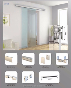 Perlengkapan Pintu Geser Kaca Aluminium Modern untuk Interior Kantor - Product Image 5
