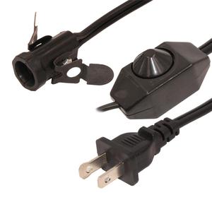 E12 cơ sở vải ánh sáng bướm Clip đặt bóng đèn và E14 chủ ổ cắm màu nâu dệt đèn chuyển đổi chúng tôi dây nguồn - Product Image 6