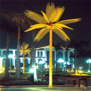 Large Outdoor Waterproof Coconut Palm Blossom Decoration Square Park Landscape Luminous Design Led Tree Light