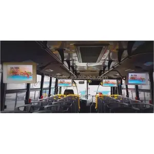 Kim Loại Chống Sốc Nhà Ở 21.5 "22" Inch Metro Bus Xe LCD Hiển Thị Cho Movie Signage