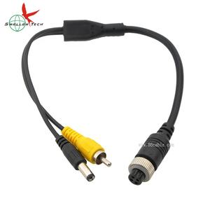 <span class=keywords><strong>สาย</strong></span>ต่อขยายกล้อง <span class=keywords><strong>AV</strong></span> แบบโคแอกเชียล SWB108 หุ้มฉนวนแบบถัก 4 ขา ตัวเมีย เป็น RCA ตัวผู้ สำหรับระบบกล้องมองหลังรถยนต์ - Product Image 2