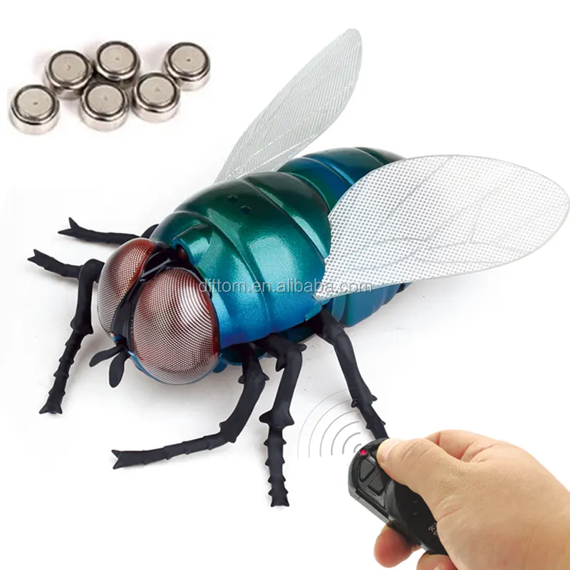 Realistische Rc Riesen Fliegen spielzeug Robotic Fly Rc bug Insekt Tier spielzeug mit beleuchtung augen