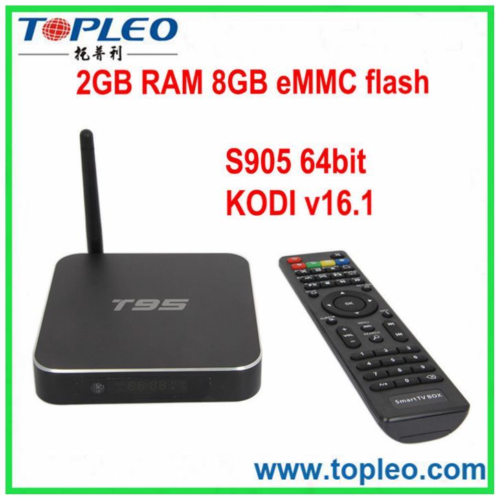 Muestra gratis T95 Android Tv Box 2 Gb Ram Androide Nueva Llegada 5.1 Kodi 16.0 1 GB/2 GB Ram S905 Amlogic Quad Core