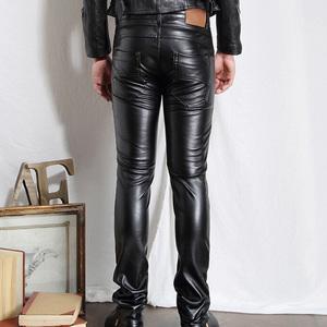 Wholesale Custom <strong>Mens</strong> Black Sexy Tight Pu <strong>Leather</strong> Pencil Pants <strong>Trousers</strong> - Product Image 5