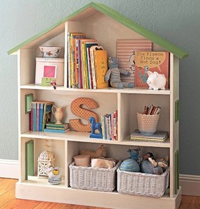 Bibliothèque en bois pour enfants, <span class=keywords><strong>jouet</strong></span> éducatif à trois étages, maisons de poupées multi-usages, étagère en bois, jouets - Product Image 3