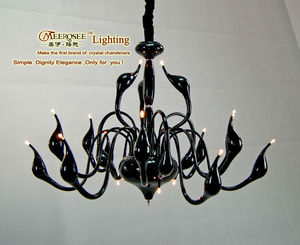 Lampadario Moderno <span class=keywords><strong>a</strong></span> Forma di Cigno Bianco, Illuminazione Romantica Sospesa <span class=keywords><strong>Nera</strong></span>, <span class=keywords><strong>Lampada</strong></span> <span class=keywords><strong>a</strong></span> <span class=keywords><strong>Sospensione</strong></span> - Product Image 4