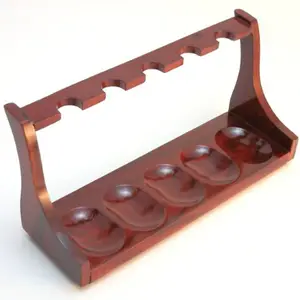 Tobacco Pipe Stand - 5 Pipe Rack Rose Wood