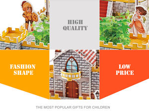 Juguetes Educativos de Ensamblaje, Rompecabezas 3D de Cartón para Colorear, Castillo para Niños - Product Image 4