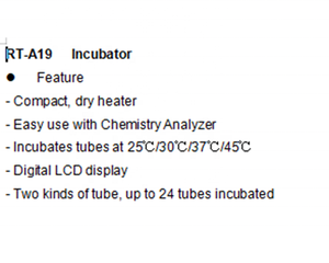Rayto RT-A19 Incubadora/mini incubadora de laboratório/máquina incubadora para laboratório - Product Image 4