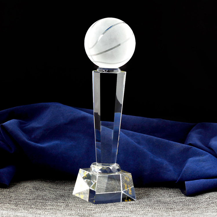 Pas cher design de mode NBA MVP basket-ball cristal trophée prix avec haute qualité