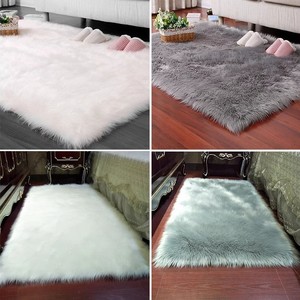 Khuyến mãi phong cách hiện đại đống dài da cừu Fluffy lông thảm thảm mềm mại và có thể giặt Vòng đống Faux lông cửa <span class=keywords><strong>mat</strong></span> - Product Image 6