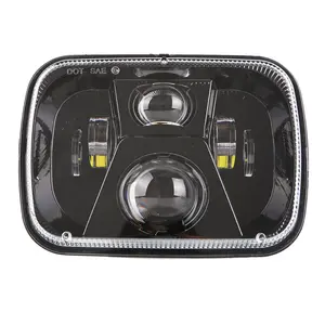 Hi-Lo Projector Headlight 5x7 inch Square Led Headlight 2 PACKS for Cherokee XJ YJ for TOYOTA for CHEVY for DODGE