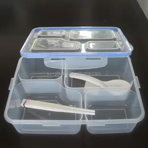 塑料 4 隔间午餐盒与食品容器的分隔线