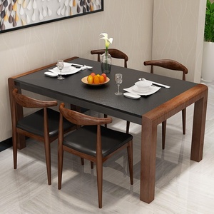 Jasiway Mobili Per La Casa di Lusso di Pietra Che Brucia Da Cucina In Legno <span class=keywords><strong>6</strong></span> <span class=keywords><strong>Sedie</strong></span> Moderno <span class=keywords><strong>Tavolo</strong></span> Da Pranzo <span class=keywords><strong>Allungabile</strong></span> - Product Image 3